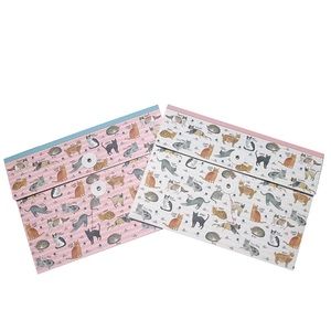 Milly Green Curious Cats Legal Size Document Wallets, Set of 2